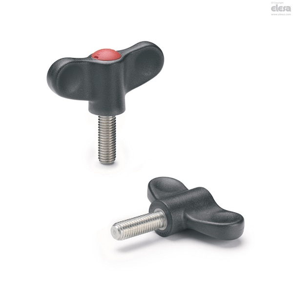 Elesa Thumb Screw, M6-20, Wing, 24 mm Head Ht, 20 mm Lg EWN-SST-p - main